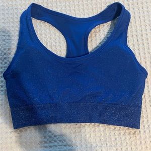Women’s target glitter blue sports bra 
Size large